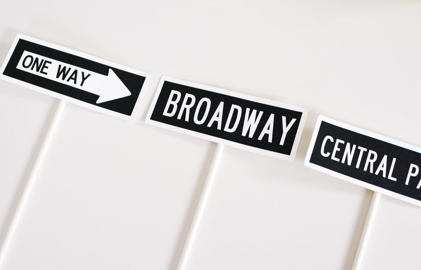 New York Street Sign Centerpieces