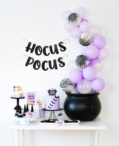 Black Glitter Hocus Pocus Garland, view 2