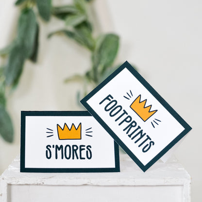 Personalized Wild Things Tent Cards, set of 4