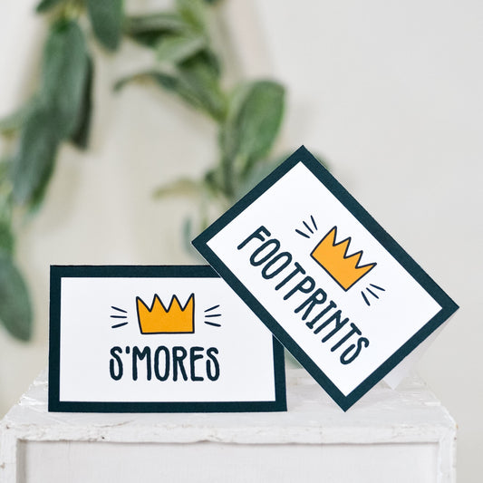 Personalized Wild Things Tent Cards