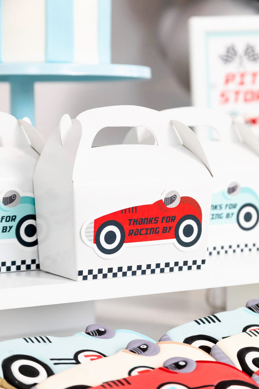 Vintage Race Car Sticker Gift Tags