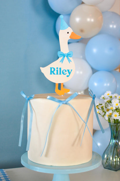 Personalized One Silly Goose Cake Topper