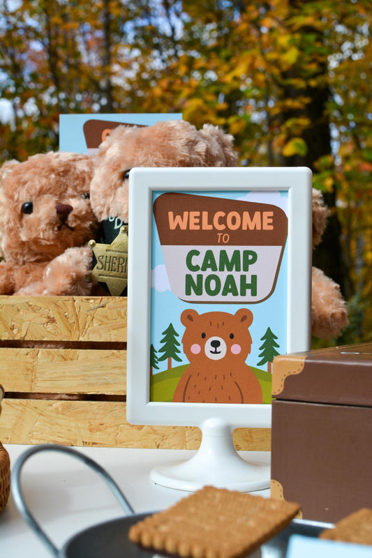 Personalized Happy Camper Party Sign