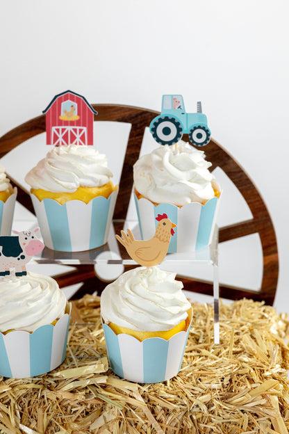 Farm Cupcake Toppers, set of 5