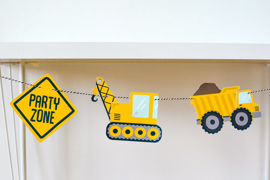 Construction Party Garland, view 2