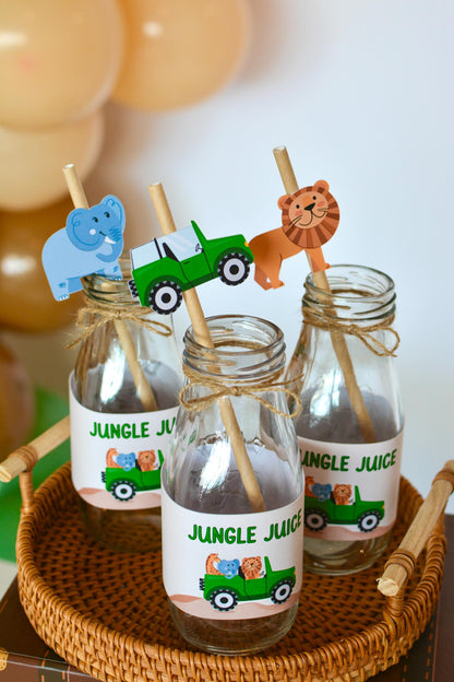 Safari Jungle Paper Straws, set of 5, view 3