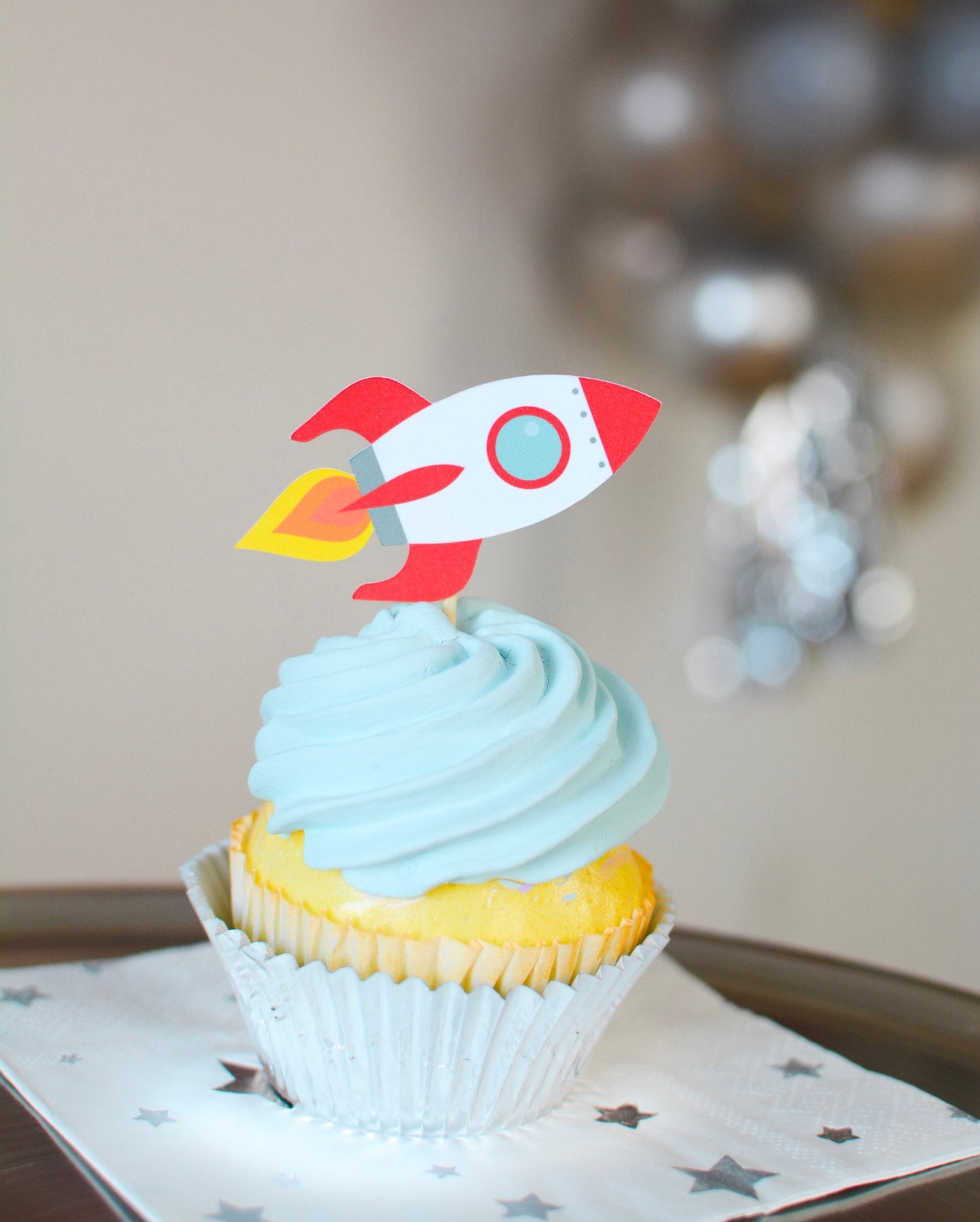 Space Party Cupcake Toppers