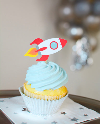 Space Party Cupcake Toppers, set of 5, view 7
