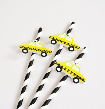 New York Taxi Paper Straws, set of 5, view 5
