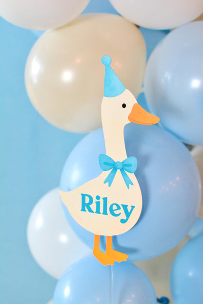 Personalized One Silly Goose Cake Topper, view 2