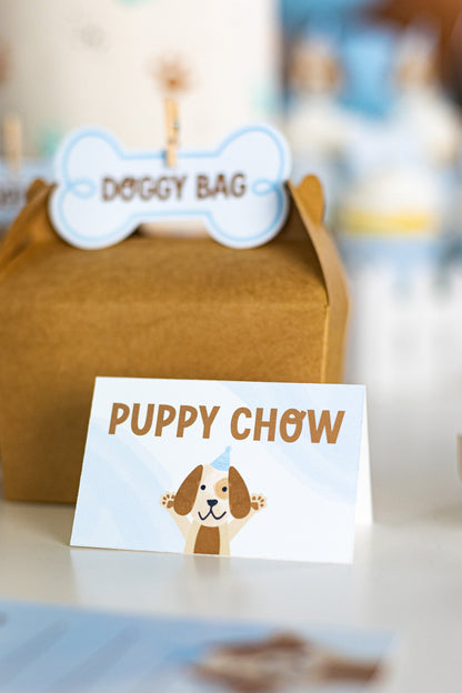 Personalized Puppy Dog Tent Cards, set of 4