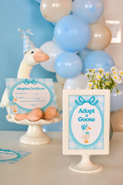One Silly Goose Adoption Certificate Printable, view 3