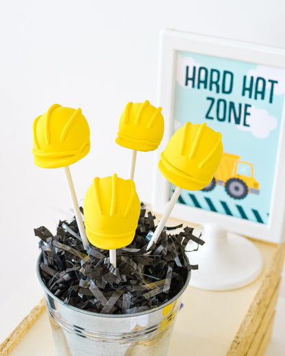Hard Hat Zone Construction Party Sign, view 2
