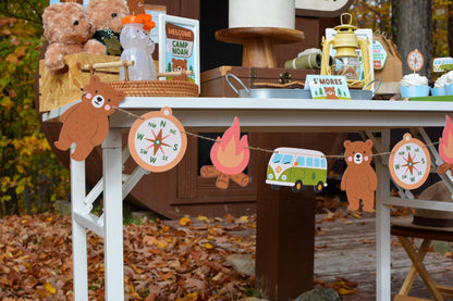 One Happy Camper Party Banner Garland, view 3