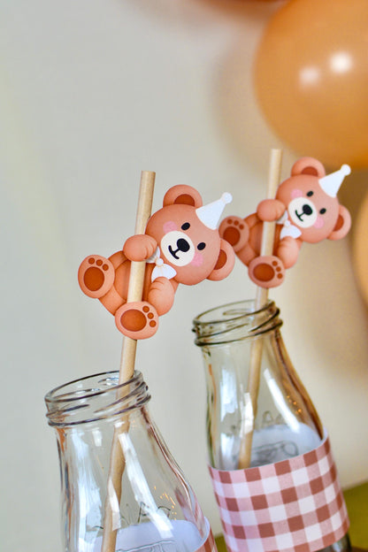 Teddy Bear Party Straws, set of 5, view 4