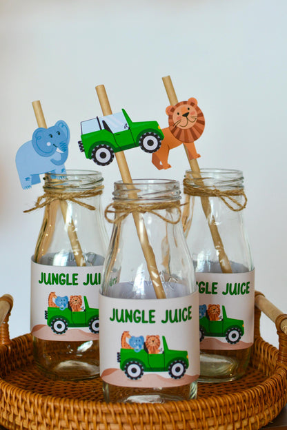 Safari Jungle Paper Straws, set of 5, view 2