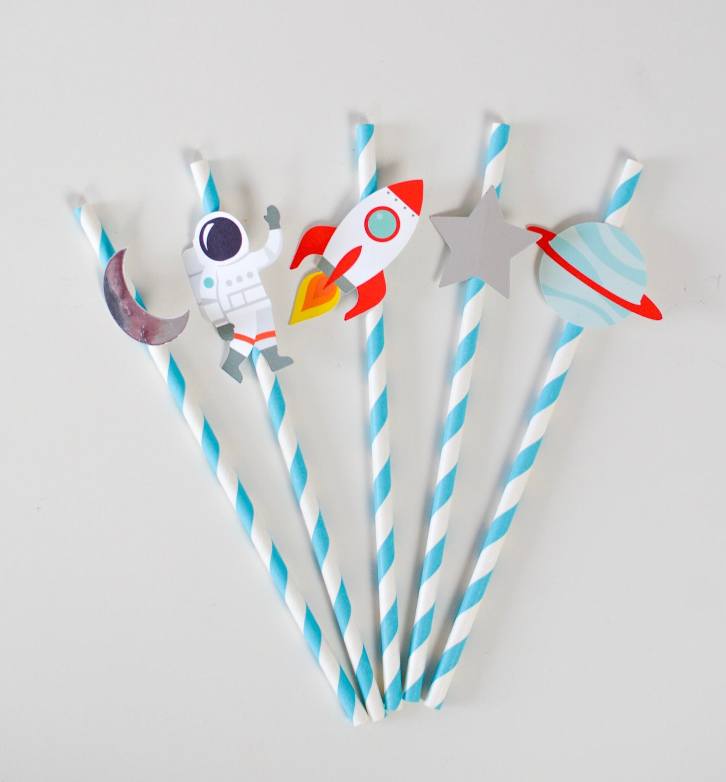 Space Party Paper Straws
