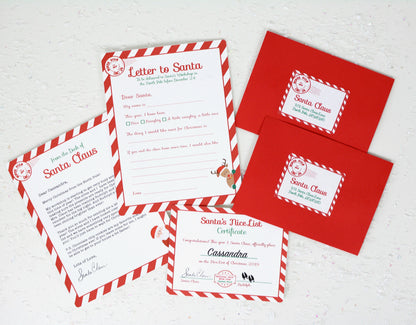 Printable Personalized Santa Letter Kit, view 2