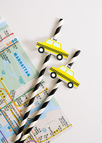 New York Taxi Paper Straws, set of 5, view 3