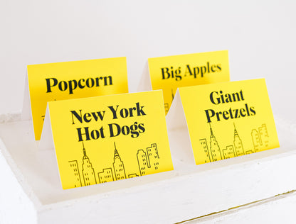 Personalized New York Tent Cards, set of 4, view 3
