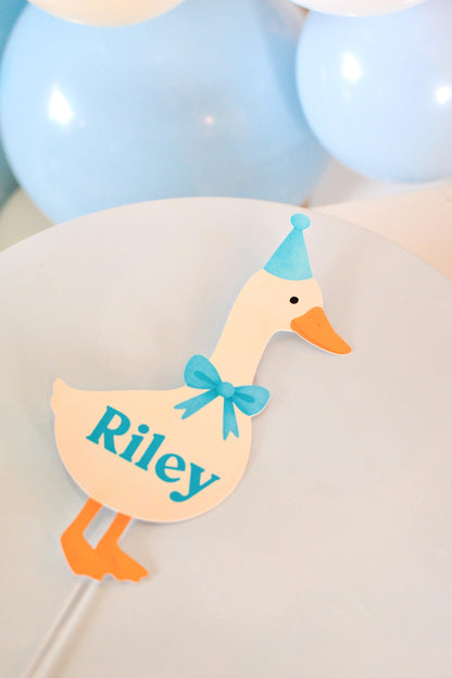 Personalized One Silly Goose Cake Topper, view 3