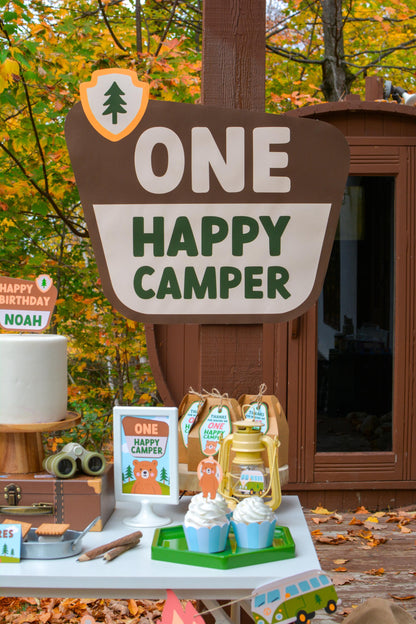 One Happy Camper Backdrop Printable