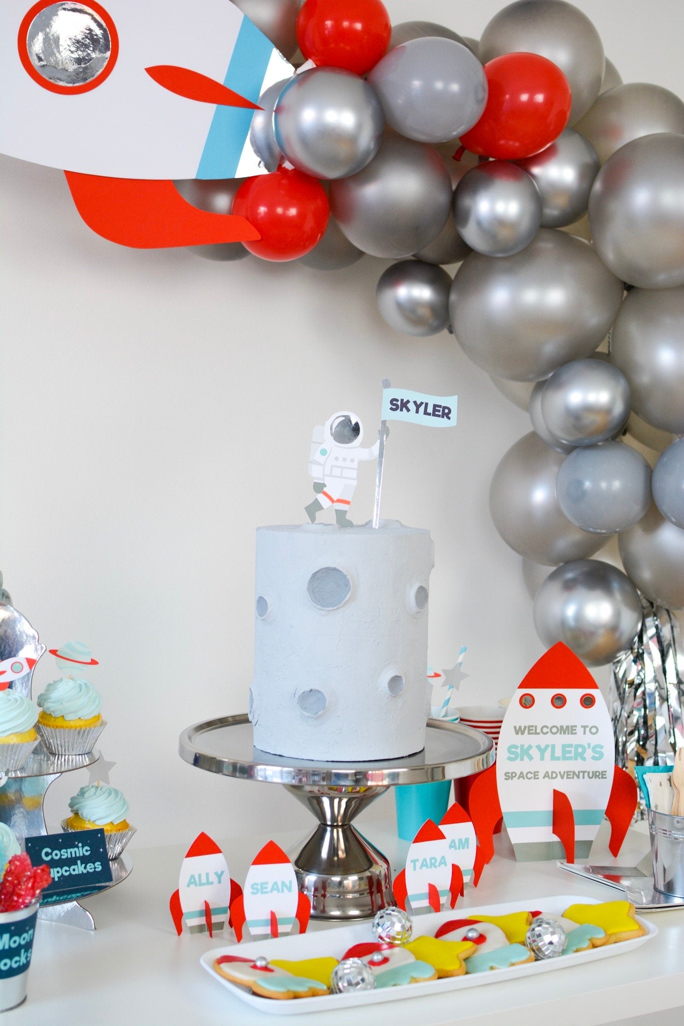 Personalized Astronaut Cake Topper