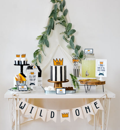 Wild One Banner for a Wild Things birthday party
