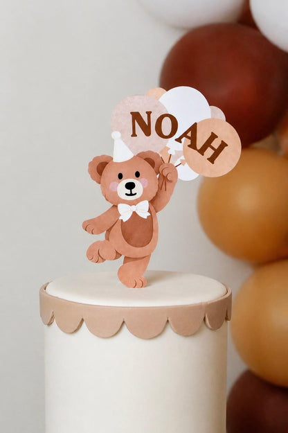 Personalized Teddy Bear Cake Topper, view 7