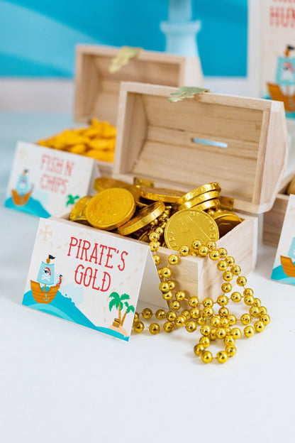 Personalized Pirate Tent Cards, set of 4