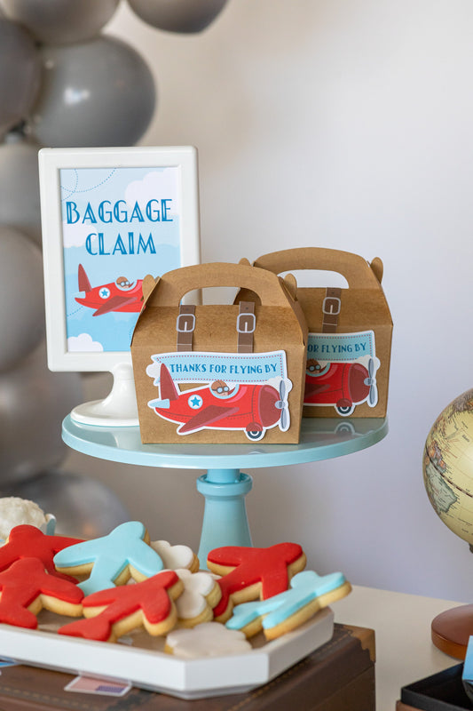 Baggage Claim Vintage Airplane Party Sign, view 2