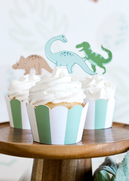 Dinosaur Cupcake Toppers, set of 5, view 3