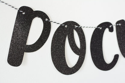 Black Glitter Hocus Pocus Garland, view 3
