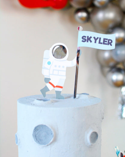 Personalized Astronaut Cake Topper