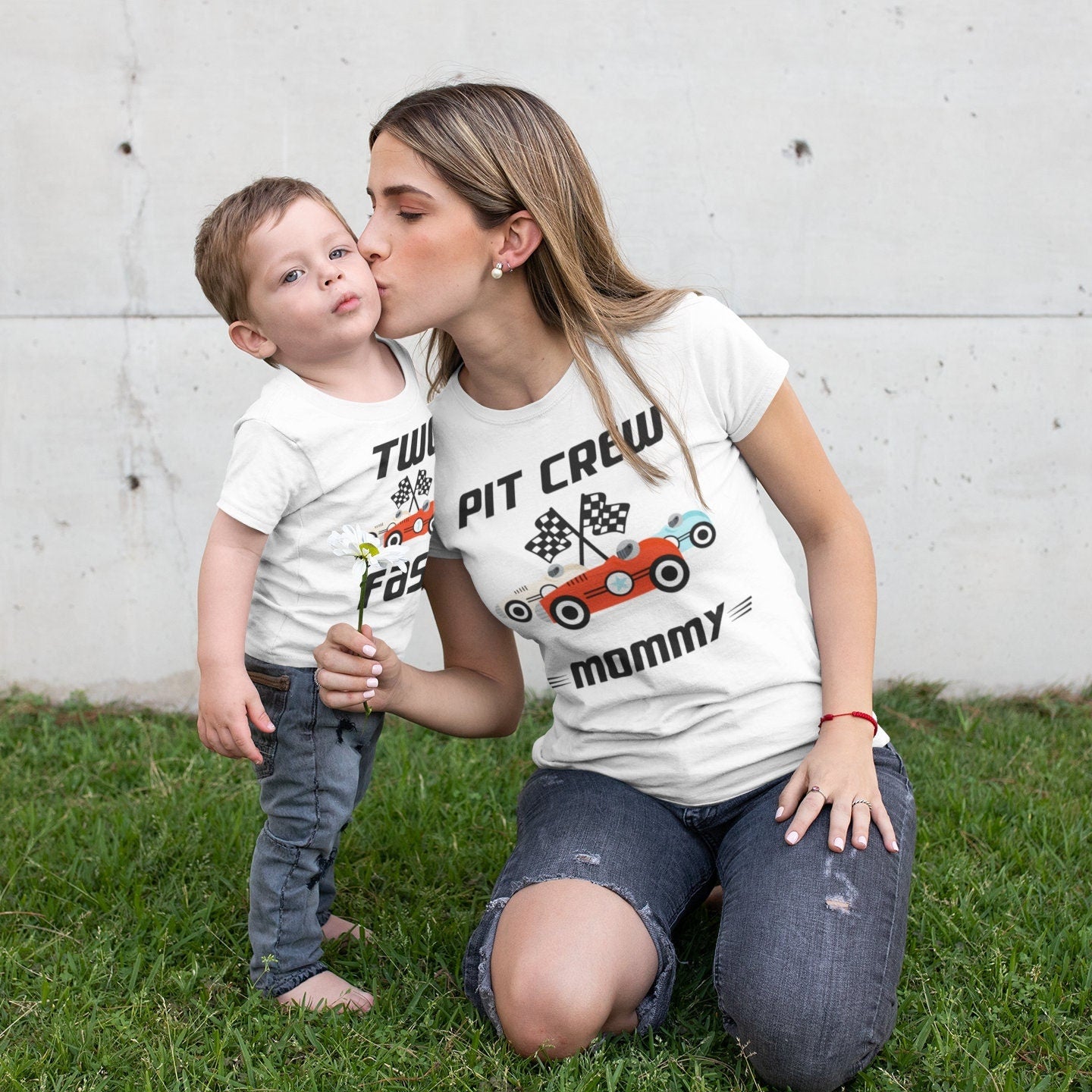 Two Fast Race Car Birthday Shirt for Kids | 2nd Birthday Race Car Party Tee | Fast One Party Apparel & Car Party Outfit, Boys Car T Shirt