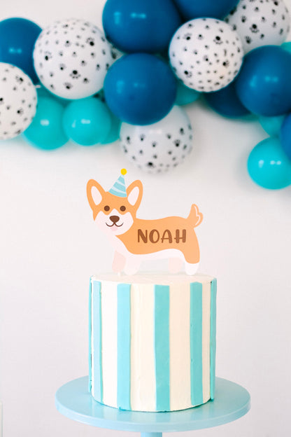 Personalized Corgi Cake Topper, view 4