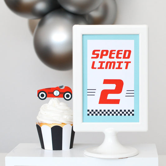 Personalized Speed Limit Race Car Sign