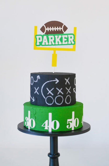 Personalized Football Cake Topper, view 3