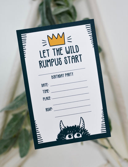Printable Wild Things Party Invitations