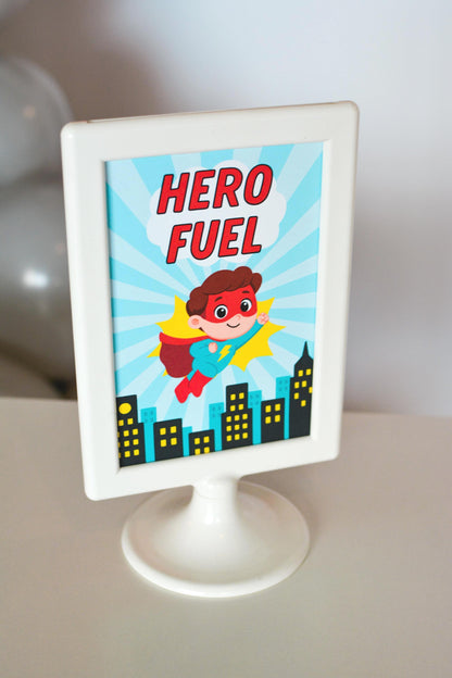 Hero Fuel Superhero Party Sign, view 2