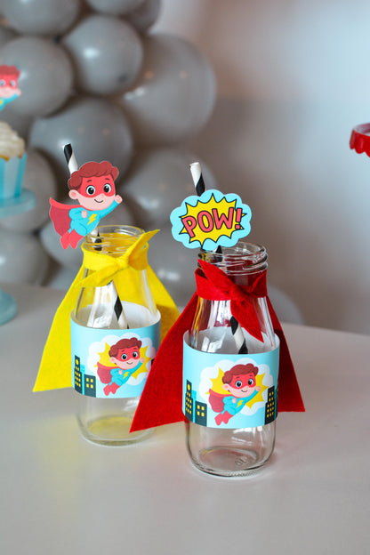 Superhero Paper Straws, set of 5, view 2