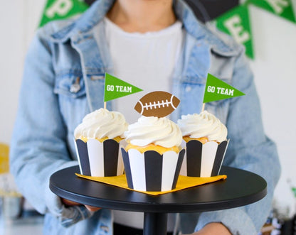 Football Cupcake Toppers, set of 5, view 2