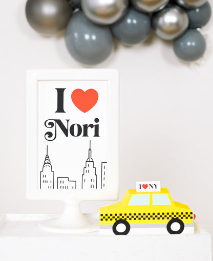 Personalized I Love New York Sign