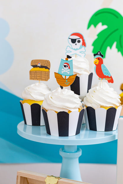 Pirate Cupcake Toppers, set of 5, view 2