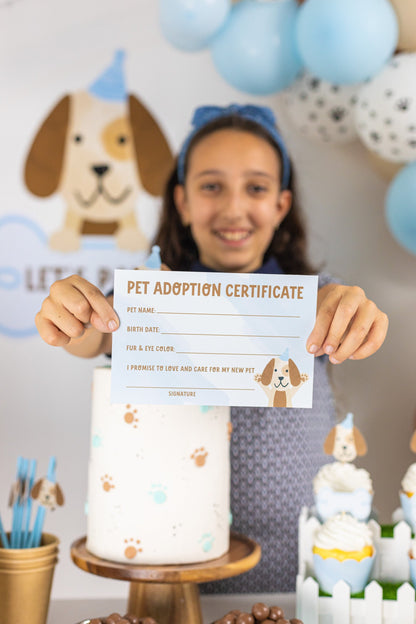 Printable Puppy Dog Adoption Certificate