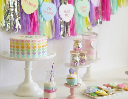 Conversation Heart Garland for a Valentine's Day birthday party, view 4