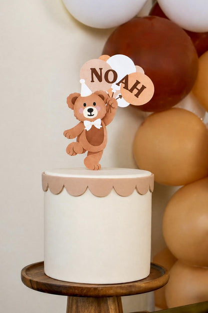 Personalized Teddy Bear Cake Topper, view 8
