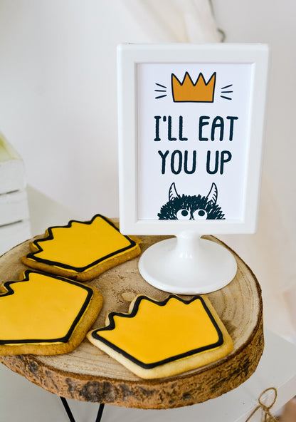 I'll Eat You Up Wild Things Party Sign, view 3