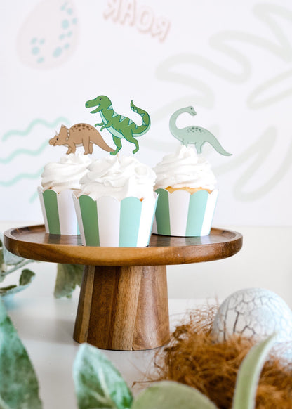 Dinosaur Cupcake Toppers, set of 5, view 2