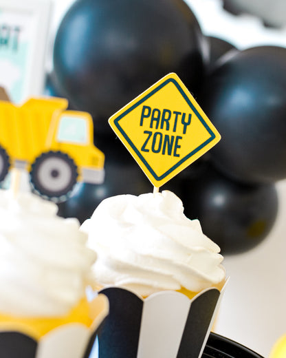 Construction Cupcake Toppers, set of 5, view 2